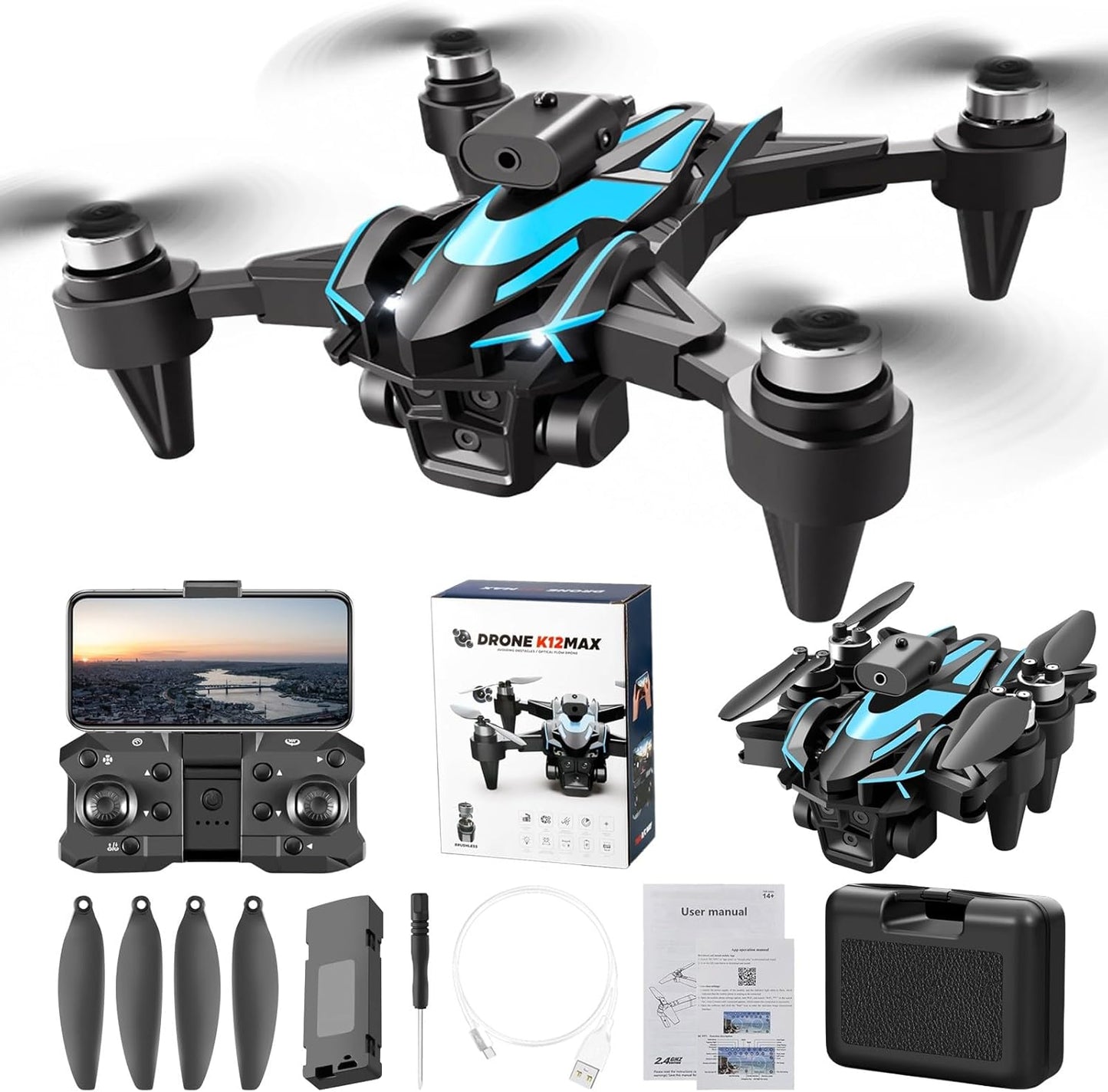 Brushless 1080P FPV Drone – درون احترافي بكاميرا HD وتحكم ذكي