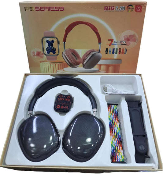 P9 Smart Watch with Series 9 Audio Headphones