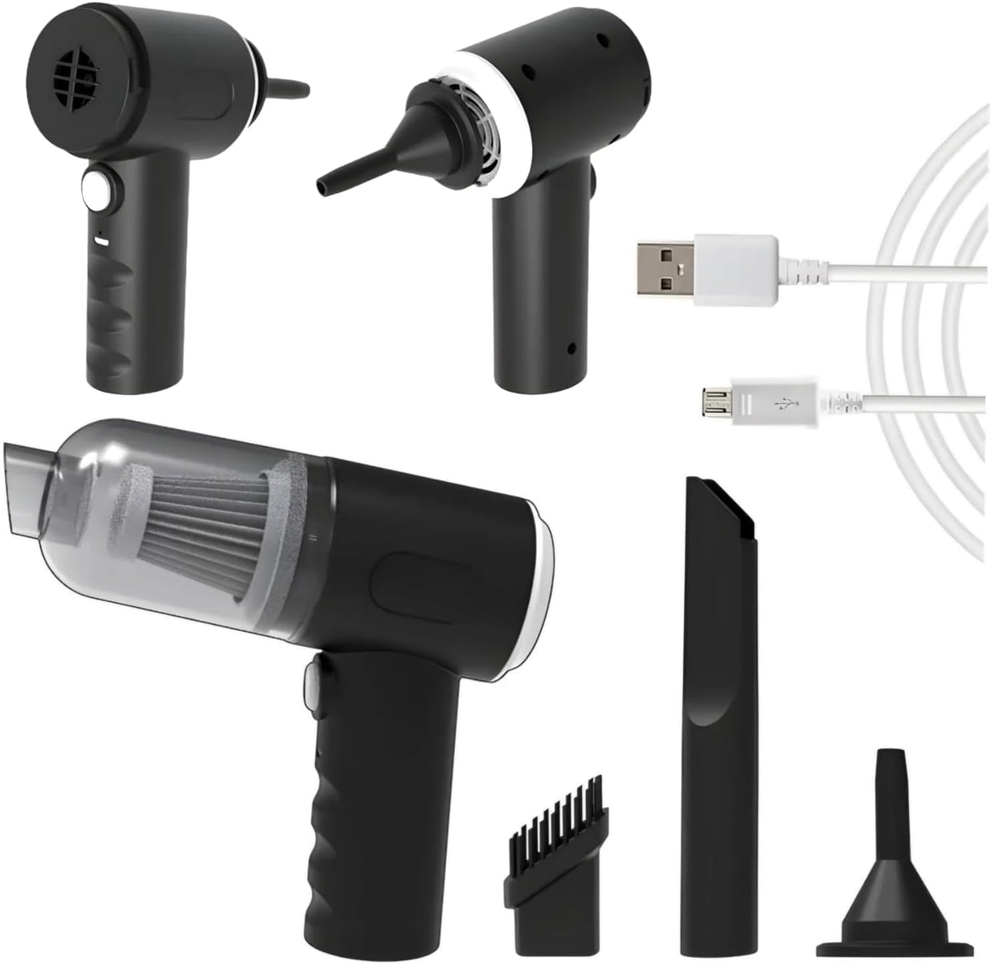 3-in-1 Portable Vacuum Cleaner – Duster, Blower & Air Pump (مكنسة محمولة)